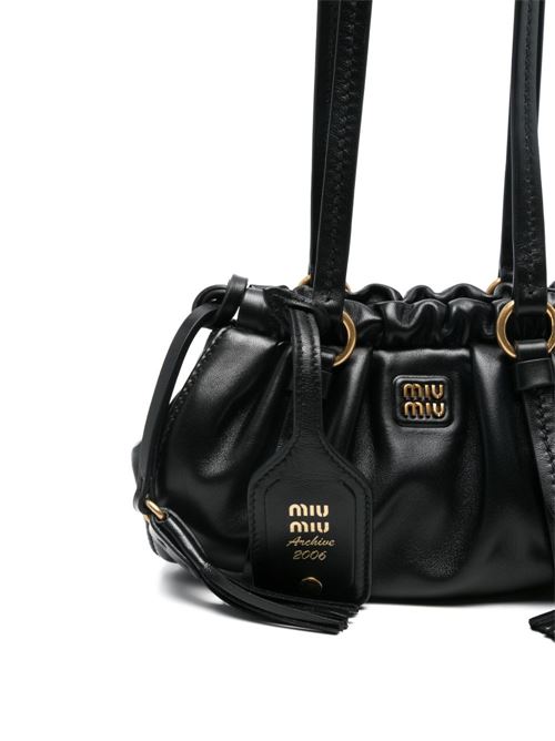 Black leather bag MIU MIU | 5BP089ACSWF0002